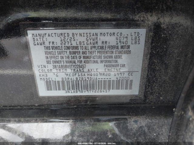 2026 NISSAN SENTRA S 9