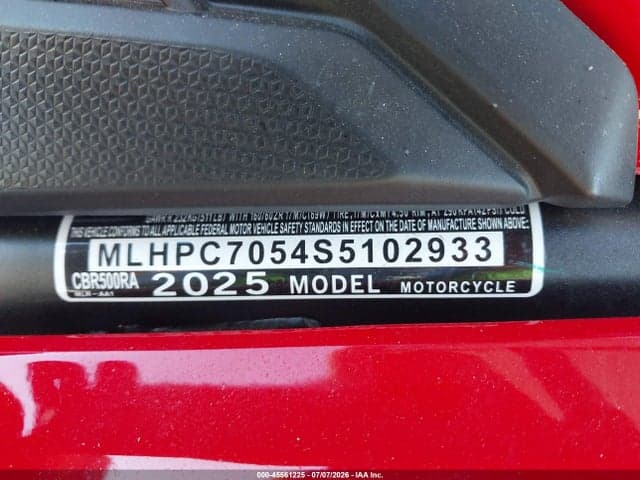 2025 HONDA CBR500 RA 10