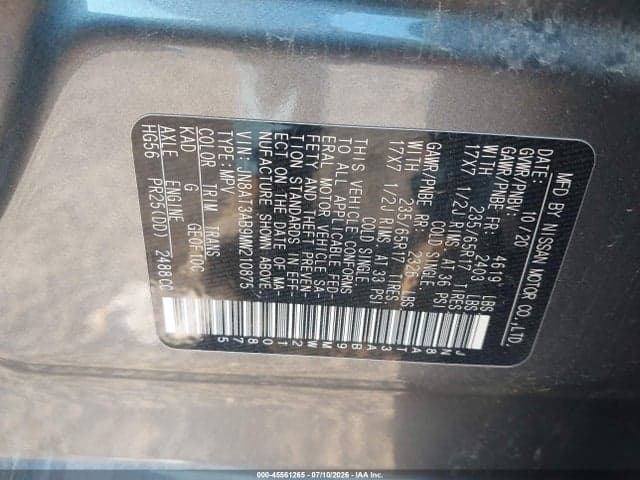 2021 NISSAN ROGUE S INTELLIGENT AWD 9
