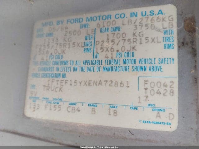 1984 FORD F150 9
