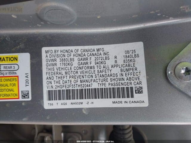 2026 HONDA CIVIC SPORT 9