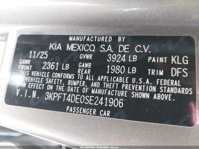2025 KIA K4 LXS 9