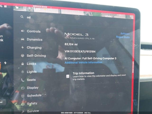 2020 TESLA MODEL 3 STANDARD RANGE PLUS REAR-WHEEL DRIVE/STANDARD RANGE REAR-WHEEL DRIVE 7