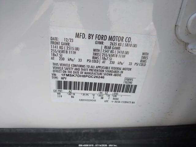 2023 FORD EXPLORER XLT 9