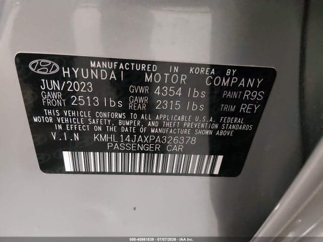 2023 HYUNDAI SONATA SEL 9