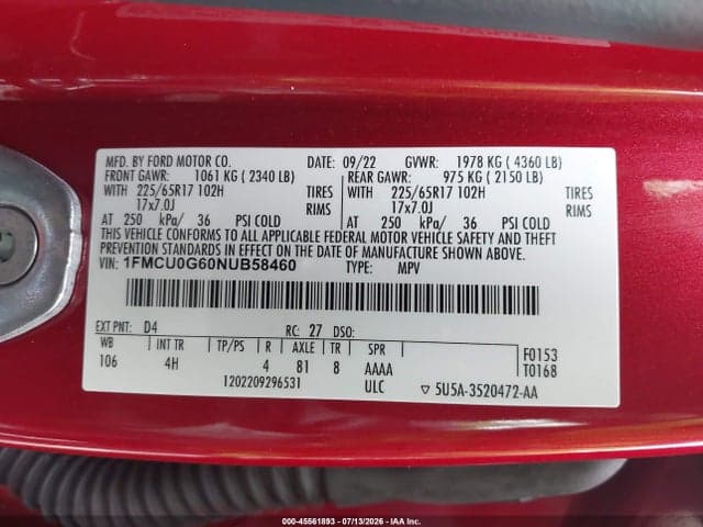 2022 FORD ESCAPE SE 9