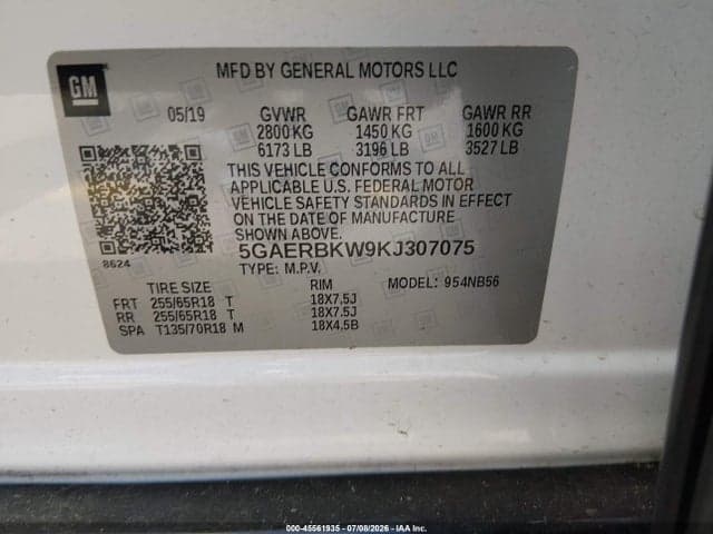 2019 BUICK ENCLAVE FWD ESSENCE 9