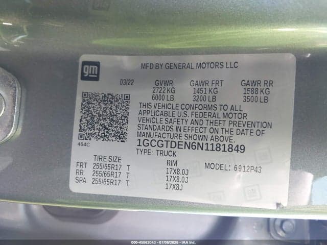 2022 CHEVROLET COLORADO 4WD SHORT BOX Z71 9