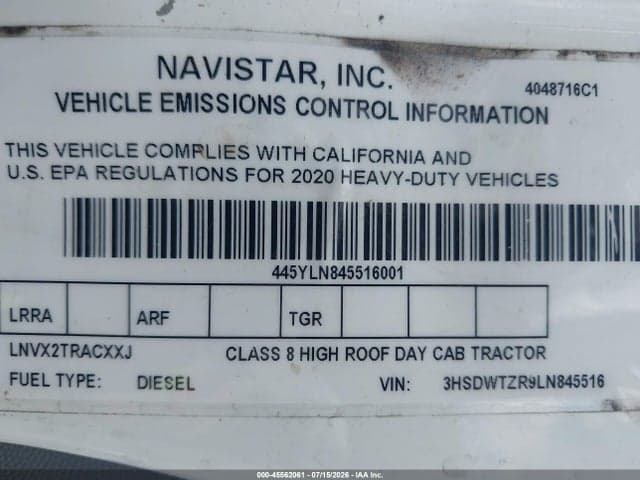 2020 INTERNATIONAL RH 8