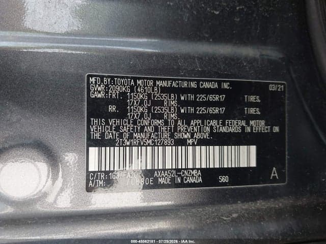 2021 TOYOTA RAV4 XLE 9