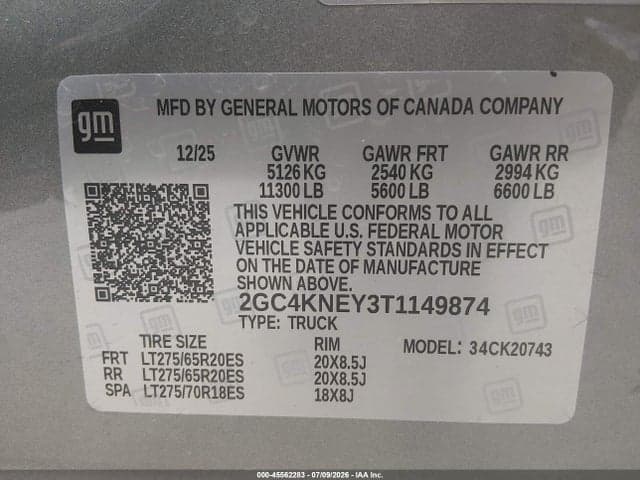 2026 CHEVROLET SILVERADO 2500 HD , STANDARD BED, LT, 4WD 9