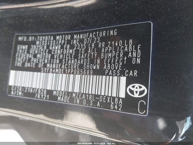2023 TOYOTA COROLLA LE 9