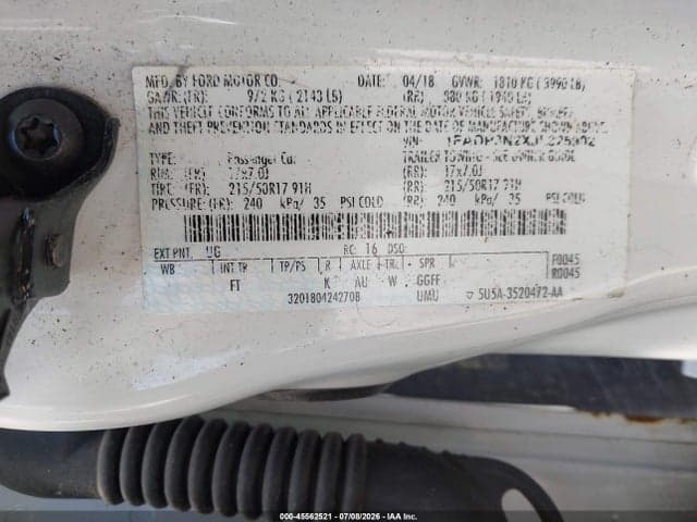 2018 FORD FOCUS TITANIUM 9