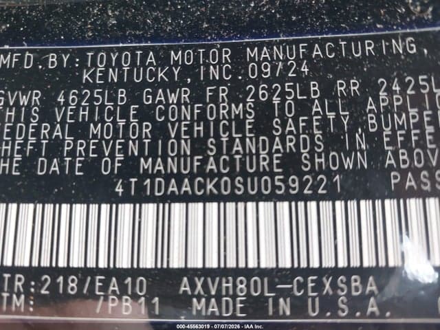 2025 TOYOTA CAMRY SE 9