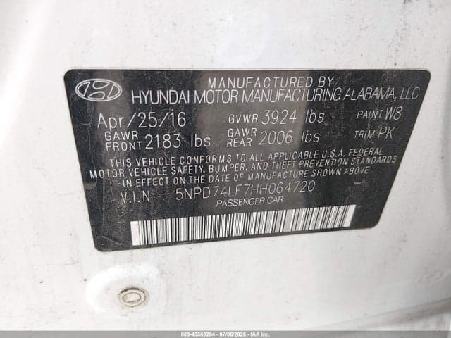2017 HYUNDAI ELANTRA SE 9