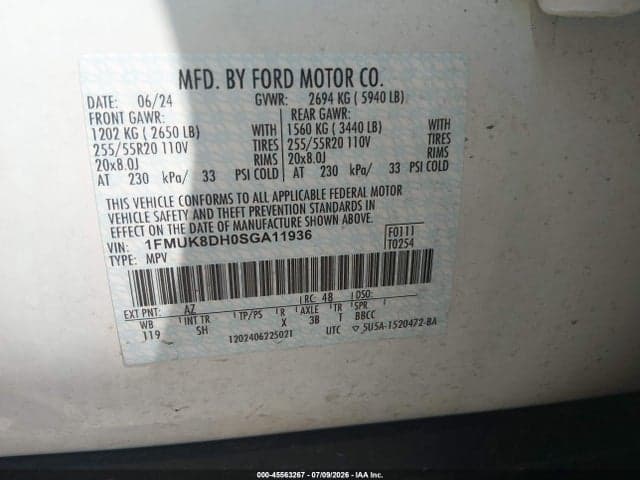 2025 FORD EXPLORER ACTIVE 9