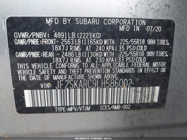 2020 SUBARU FORESTER SPORT 9