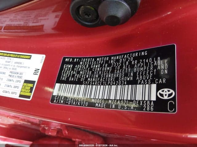 2020 TOYOTA COROLLA SE 9