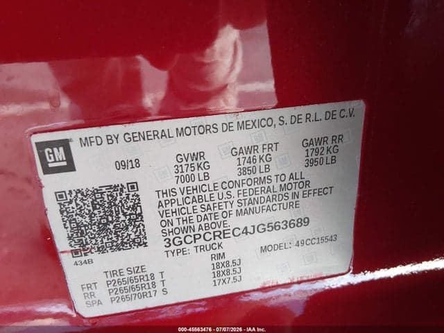 2018 CHEVROLET SILVERADO 1500 1LT 9