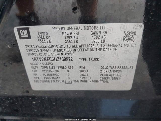 2017 GMC SIERRA 1500 SLT 9