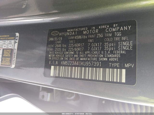2019 HYUNDAI TUCSON SE 9