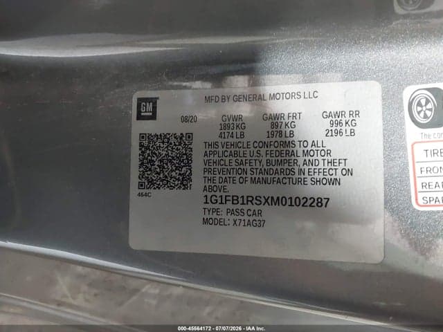 2021 CHEVROLET CAMARO RWD 1LT 9