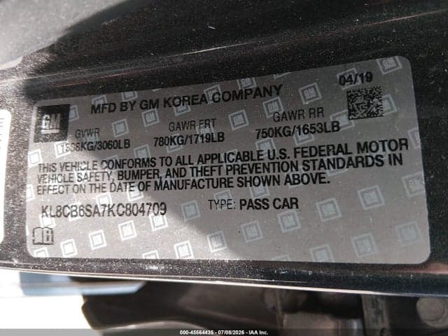 2019 CHEVROLET SPARK LS CVT 9