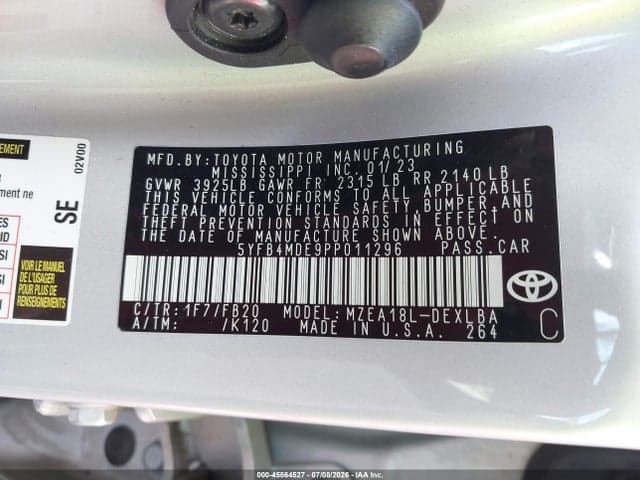 2023 TOYOTA COROLLA LE 9
