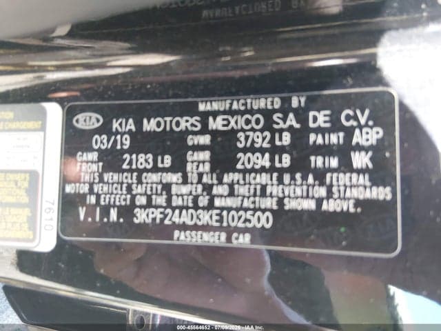 2019 KIA FORTE LXS 9