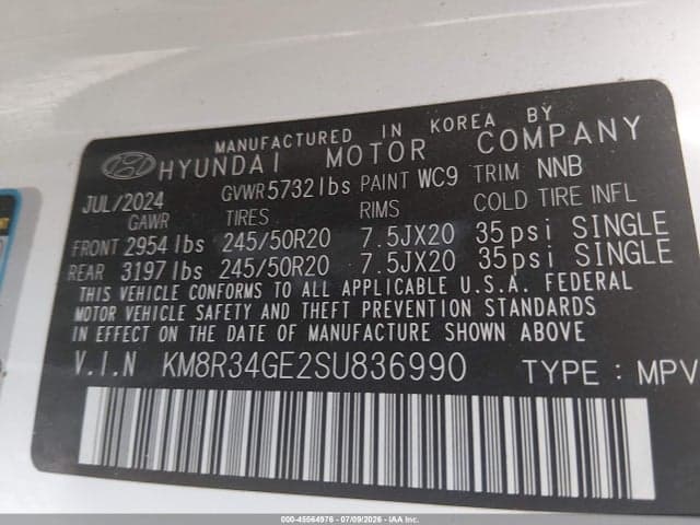 2025 HYUNDAI PALISADE XRT 9