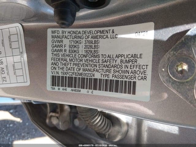 2021 HONDA CIVIC SPORT 9