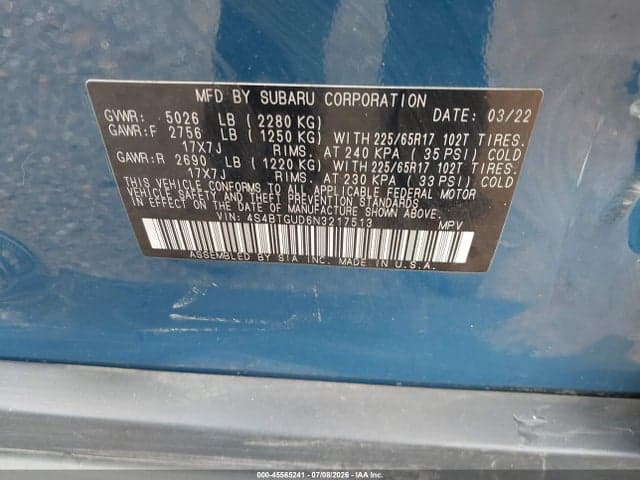 2022 SUBARU OUTBACK WILDERNESS 9