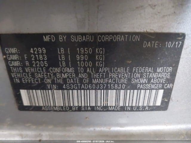 2018 SUBARU IMPREZA 2.0I PREMIUM 9