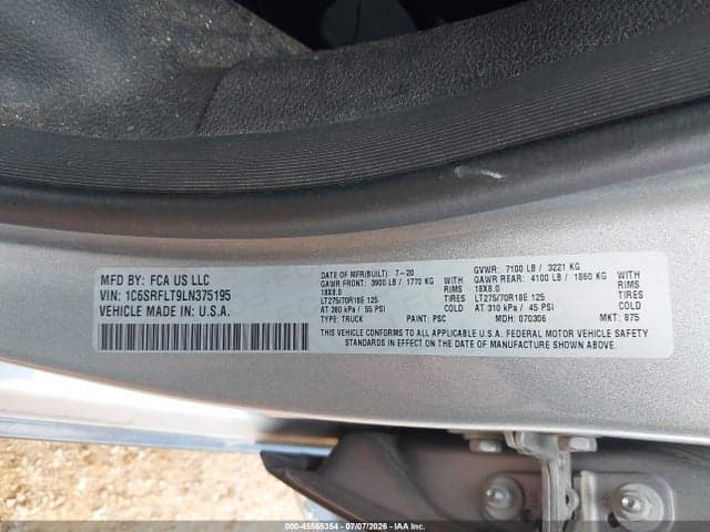 2020 RAM 1500 REBEL 4X4 5'7 BOX 9