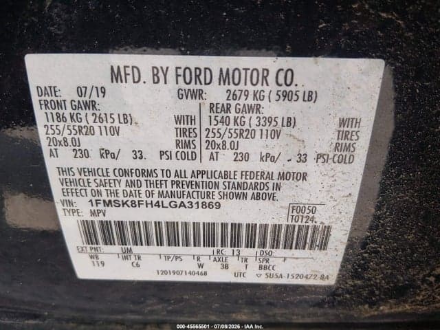 2020 FORD EXPLORER LIMITED 9