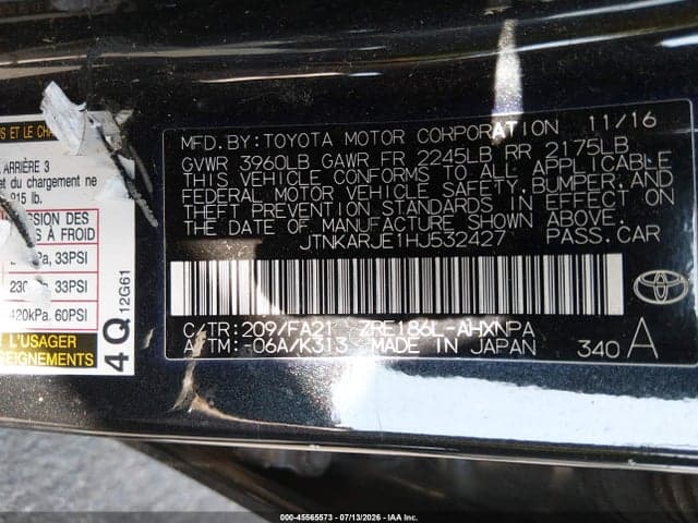 2017 TOYOTA COROLLA IM 9