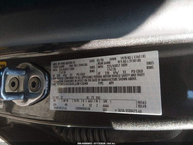 2020 FORD ESCAPE SE 9