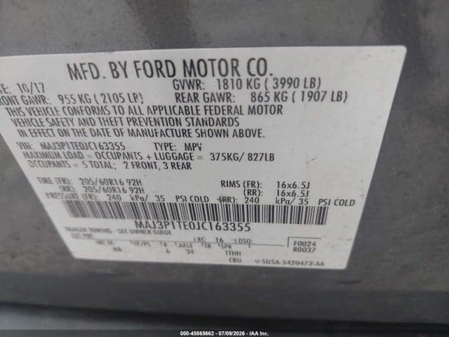 2018 FORD ECOSPORT SE 9
