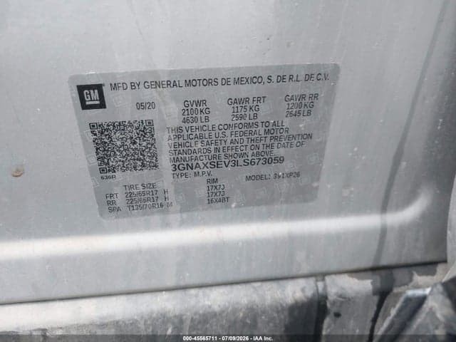 2020 CHEVROLET EQUINOX AWD LS 9