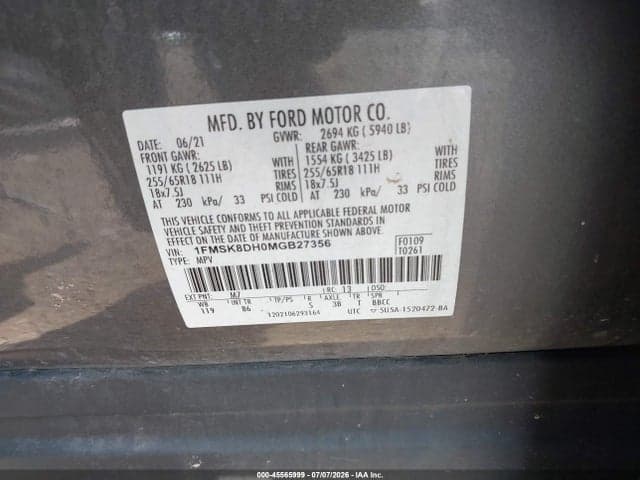 2021 FORD EXPLORER XLT 4