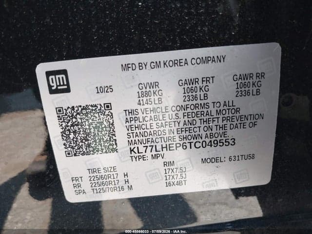 2026 CHEVROLET TRAX FWD LT 9