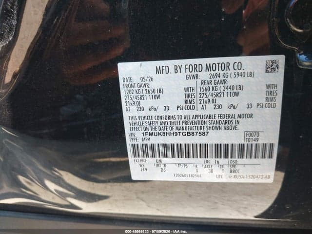 2026 FORD EXPLORER PLATINUM 9