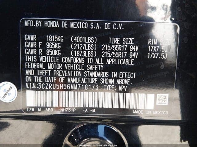 2021 HONDA HR-V 2WD EX 9