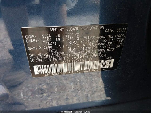 2022 SUBARU OUTBACK ONYX EDITION XT 9