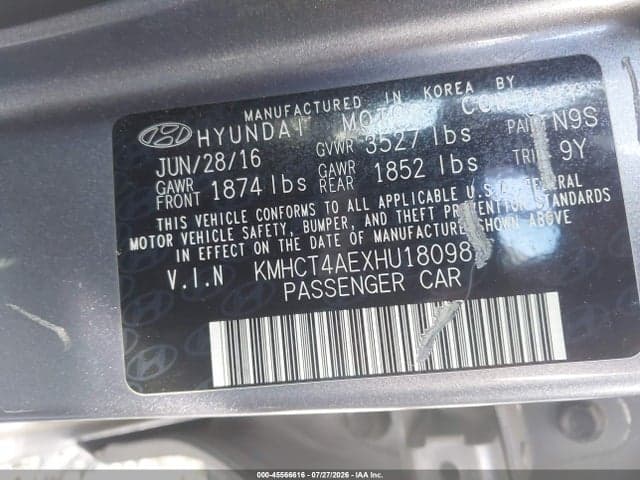 2017 HYUNDAI ACCENT SE 9
