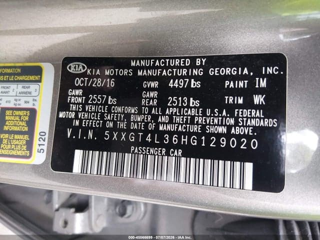 2017 KIA OPTIMA LX 9