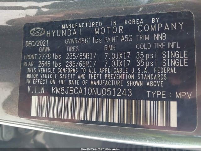 2022 HYUNDAI TUCSON HYBRID BLUE 9