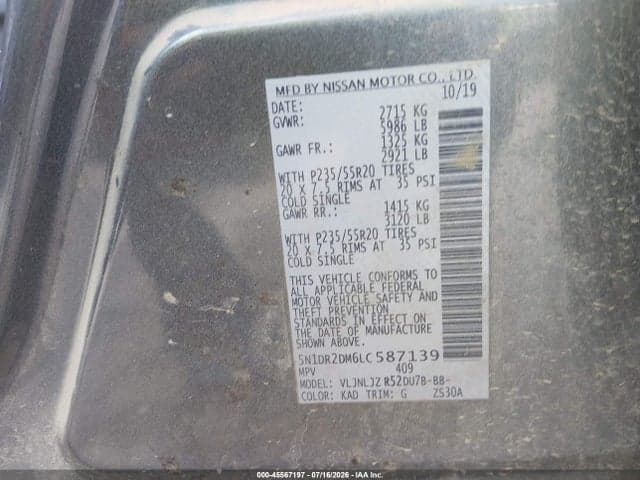 2020 NISSAN PATHFINDER PLATINUM 4WD 9