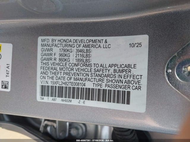 2026 HONDA CIVIC SPORT 9