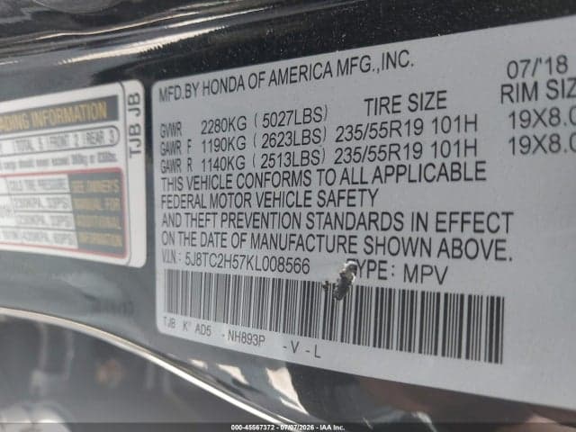 2019 ACURA RDX TECHNOLOGY PACKAGE 9